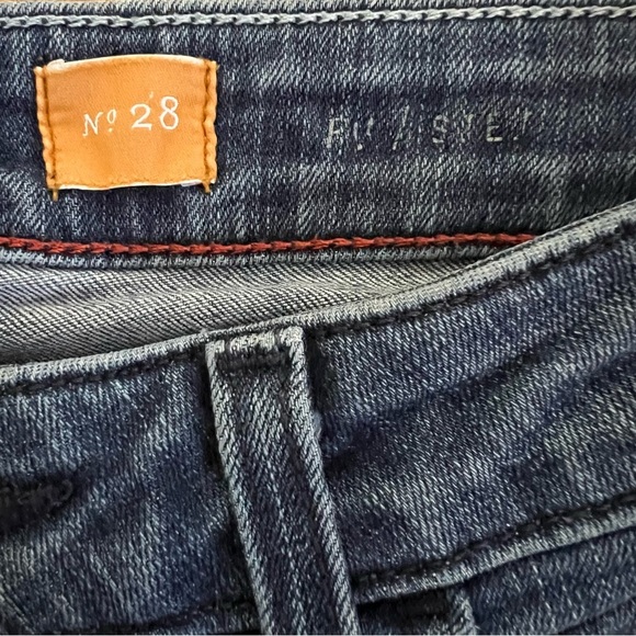 Pilcro STET Mid Rise Flare Jeans Womens 28 Dark Wash Anthropologie Stretch Denim - Picture 3 of 12